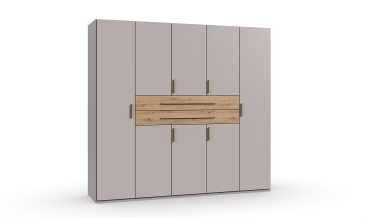 Drehtürenschrank >DIGIT< in KASCHMIR / ARTISAN EICHE DEKOR - 225x208x58 (BxHxT)