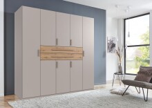Drehtürenschrank >DIGIT< in KASCHMIR / ARTISAN EICHE DEKOR - 225x208x58 (BxHxT)