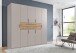 Drehtürenschrank >DIGIT< in KASCHMIR / ARTISAN EICHE DEKOR - 225x208x58 (BxHxT)
