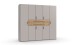 Drehtürenschrank >DIGIT< in KASCHMIR / ARTISAN EICHE DEKOR - 225x208x58 (BxHxT)