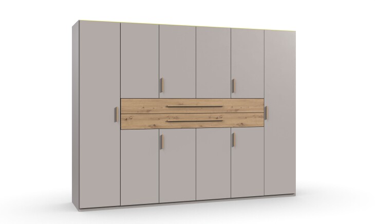Drehtürenschrank >DIGIT< in KASCHMIR / ARTISAN EICHE DEKOR - 270x208x58 (BxHxT)