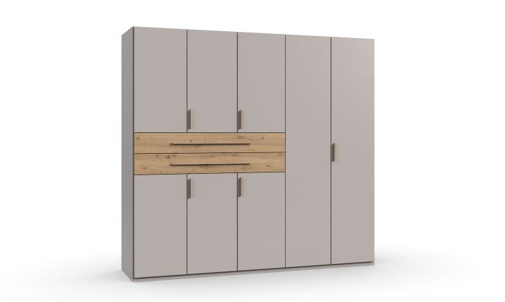 Drehtürenschrank >DIGIT< in KASCHMIR /  ARTISAN EICHE DEKOR - 225x208x58 (BxHxT)