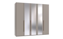 Drehtürenschrank >LONDON< in SAHARAGRAU +...