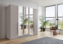 Drehtürenschrank >LONDON< in SAHARAGRAU +...