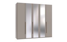 Drehtürenschrank >LONDON< in SAHARAGRAU +...