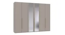 Drehtürenschrank >LONDON< in SAHARAGRAU +...