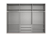 Drehtürenschrank >LONDON< in SAHARAGRAU + ARTISAN EICHE DEKOR - 270x208x58cm (BxHxT)