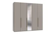 Drehtürenschrank >LONDON< SAHARAGRAU + GRIFFE...