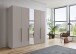 Drehtürenschrank >LONDON< SAHARAGRAU + GRIFFE ARTISAN DEKOR - 225x208x58cm (BxHxT)