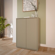 Kommode >ALICE SPRINGS< in Taupe - 74,5x99,1x41,5cm (BxHxT)