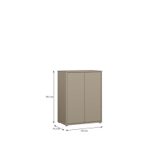 Kommode >ALICE SPRINGS< in Taupe - 74,5x99,1x41,5cm (BxHxT)