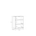 Kommode >ALICE SPRINGS< in Taupe - 74,5x99,1x41,5cm (BxHxT)