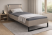Futonbett >Tilburg< Saharagrau mit LED Beleuchtung, höhenverstellbar 90x200cm (BxL)
