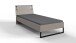 Futonbett >Tilburg< Saharagrau mit LED Beleuchtung, höhenverstellbar 90x200cm (BxL)