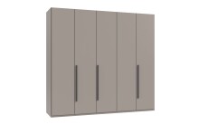 Drehtürenschrank >LONDON< in SAHARAGRAU +...