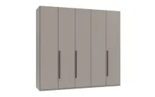 Drehtürenschrank >LONDON< in SAHARAGRAU +...
