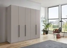Drehtürenschrank >LONDON< in SAHARAGRAU +...