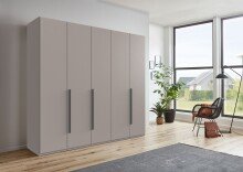 Drehtürenschrank >LONDON< in SAHARAGRAU +...