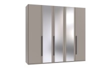 Drehtürenschrank >LONDON< in SAHARAGRAU /...