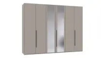 Drehtürenschrank >LONDON< in SAHARAGRAU /...
