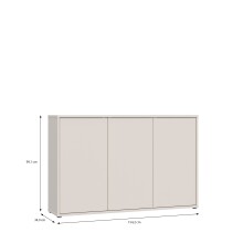 Sideboard >ALICE SPRINGS< in Sandfarbig - 154,2x99,1x34,9cm (BxHxT)