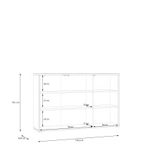 Sideboard >ALICE SPRINGS< in Sandfarbig - 154,2x99,1x34,9cm (BxHxT)