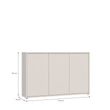 Sideboard >ALICE SPRINGS< in Sandfarbig - 154,2x99,1x34,9cm (BxHxT)