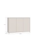 Sideboard >ALICE SPRINGS< in Sandfarbig - 154,2x99,1x34,9cm (BxHxT)