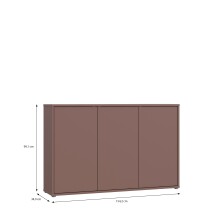 Sideboard >ALICE SPRINGS< in Terrakottafarbig - 154,2x99,1x34,9cm (BxHxT)
