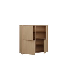 Highboard >ALICE SPRINGS< in Elegancia Eiche Dekor - 124,5x121,5x34,9cm (BxHxT)