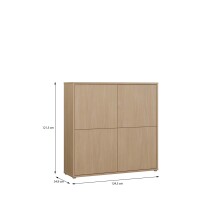 Highboard >ALICE SPRINGS< in Elegancia Eiche Dekor - 124,5x121,5x34,9cm (BxHxT)