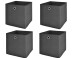 Faltbox >One< (4er-Set) in anthrazit, Polypropylen - 32x32x32cm (BxHxT)