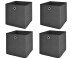 Faltbox >One< (4er-Set) in anthrazit, Polypropylen - 32x32x32cm (BxHxT)