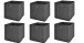 Faltbox >One< (6er-Set) in anthrazit, Polypropylen - 32x32x32cm (BxHxT)