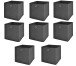 Faltbox >One< (8er-Set) in anthrazit, Polypropylen - 32x32x32cm (BxHxT)