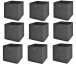 Faltbox >One< (9er-Set) in anthrazit, Polypropylen - 32x32x32cm (BxHxT)