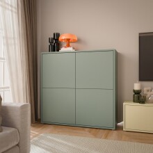 Highboard >ALICE SPRINGS< in Salbei - 124,5x121,5x34,9cm (BxHxT)