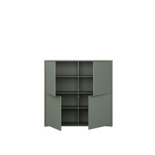 Highboard >ALICE SPRINGS< in Salbei - 124,5x121,5x34,9cm (BxHxT)