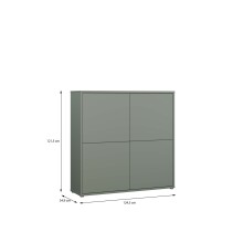 Highboard >ALICE SPRINGS< in Salbei - 124,5x121,5x34,9cm (BxHxT)