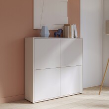 Highboard >ALICE SPRINGS< in Sand - 124,5x121,5x34,9cm (BxHxT)