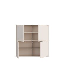 Highboard >ALICE SPRINGS< in Sand - 124,5x121,5x34,9cm (BxHxT)