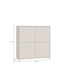 Highboard >ALICE SPRINGS< in Sand - 124,5x121,5x34,9cm (BxHxT)