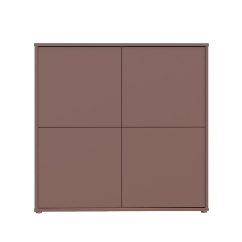 Highboard >ALICE SPRINGS< in Farbe Terrakotta - 124,5x121,5x34,9cm (BxHxT)
