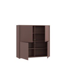 Highboard >ALICE SPRINGS< in Farbe Terrakotta - 124,5x121,5x34,9cm (BxHxT)