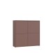 Highboard >ALICE SPRINGS< in Farbe Terrakotta - 124,5x121,5x34,9cm (BxHxT)