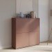 Highboard >ALICE SPRINGS< in Farbe Terrakotta - 124,5x121,5x34,9cm (BxHxT)