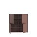 Highboard >ALICE SPRINGS< in Farbe Terrakotta - 124,5x121,5x34,9cm (BxHxT)