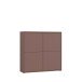 Highboard >ALICE SPRINGS< in Farbe Terrakotta - 124,5x121,5x34,9cm (BxHxT)