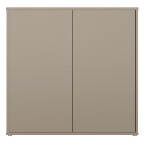 Highboard >ALICE SPRINGS< in Farbe Taupe - 124,5x121,5x34,9cm (BxHxT)
