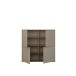 Highboard >ALICE SPRINGS< in Farbe Taupe - 124,5x121,5x34,9cm (BxHxT)
